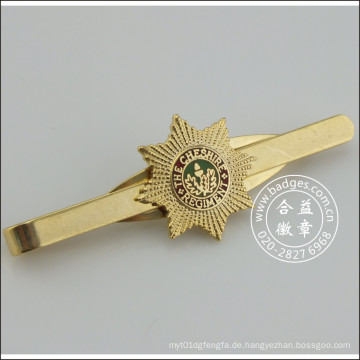 Gold Krawattenklammer mit Abzeichen, Metall Stickpin (GZHY-TC-071)